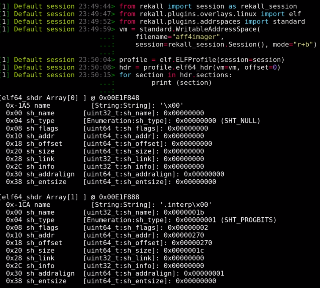 elf hacking with rekall 11