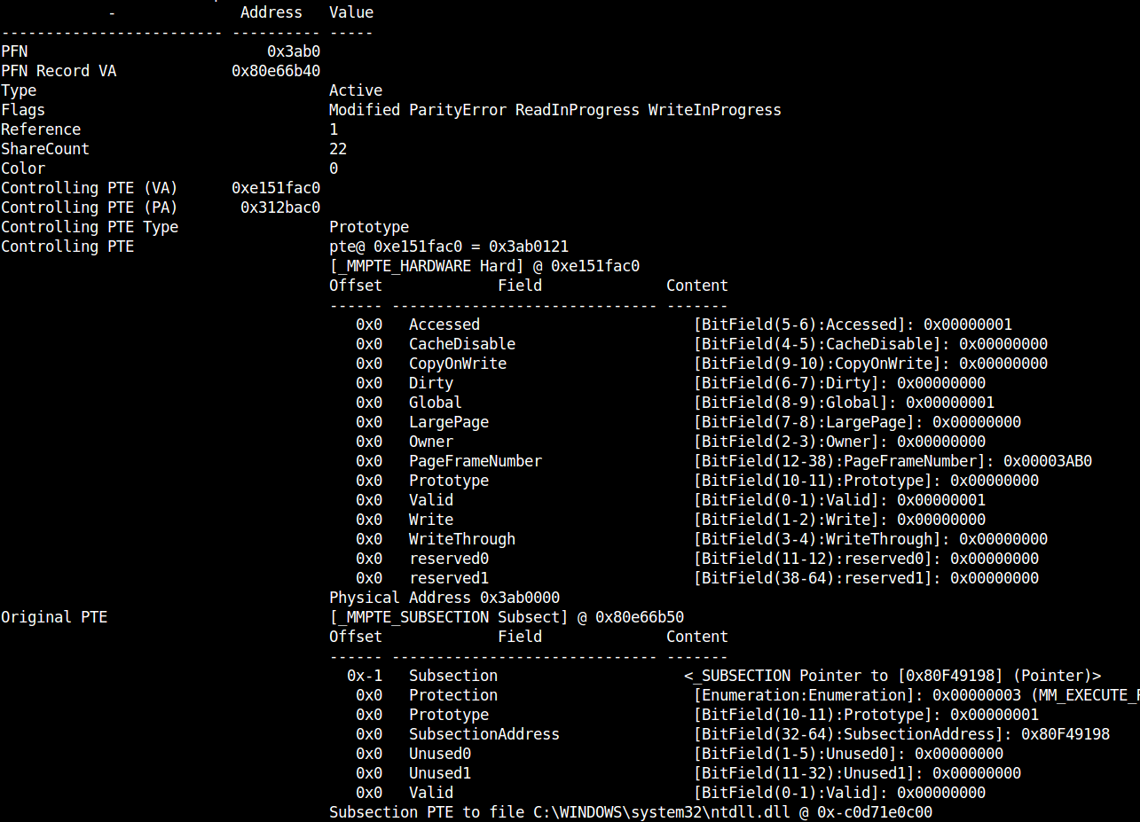 rekall and the windows pfn database 18